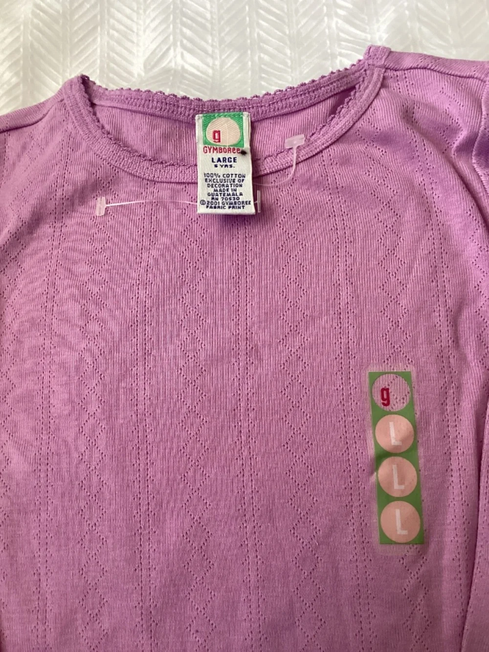 GYMBOREE Sweet Chic Lavender Purple LS Shirt Girls Large NWOT VTG